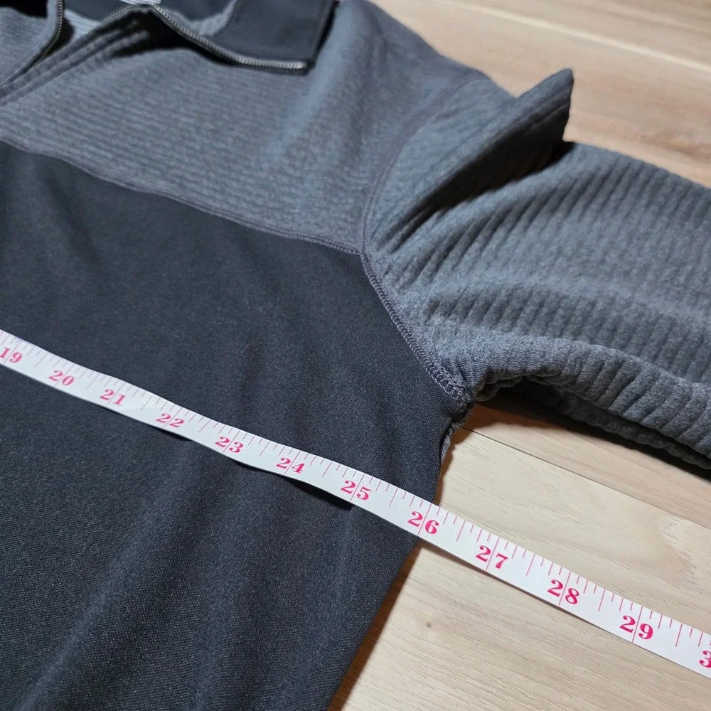 Haggar Pullover Mens XLT Grey Black Quarter Zip In Motion Big & Tall NWT Stretch